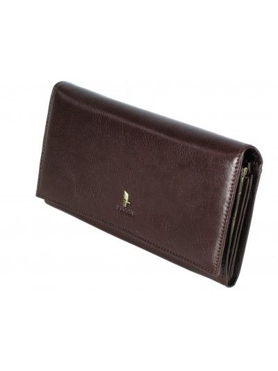 Skórzany portfel damski PUCCINI P-1705 brązowy